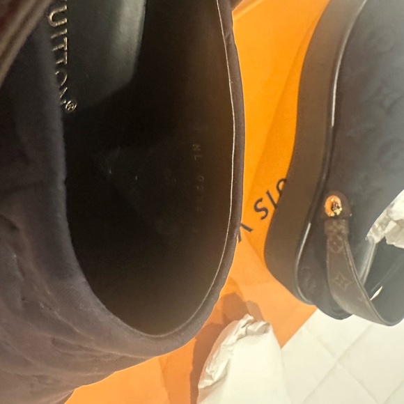 Louis Vuitton Black Monogram Slip-Ons - Picture 3 of 8